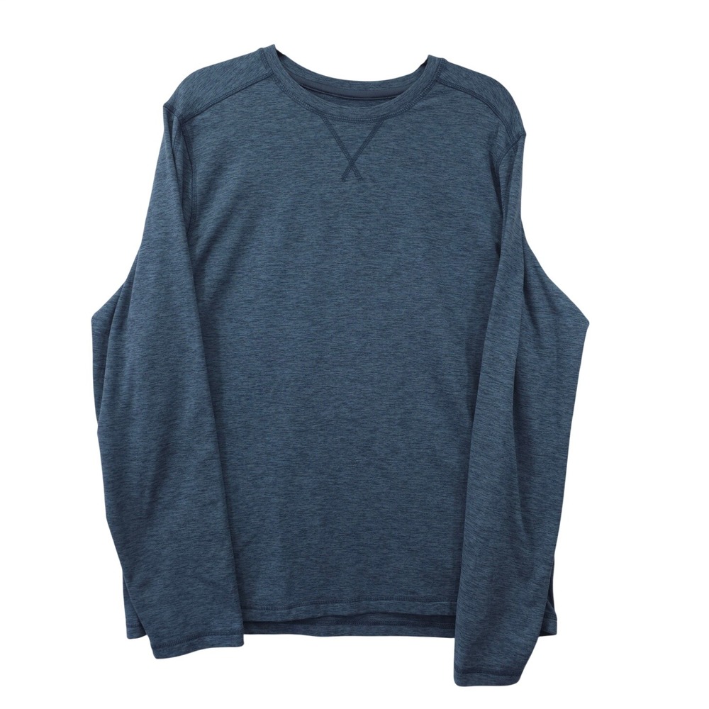 Rugged Elements Mens Large Blue Heathered Long Sleeve Performance Utility Shirt